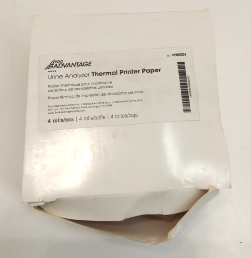 Pro Advantage P080004 Urine Analyzer Thermal Printer Paper 4 Roll / Box