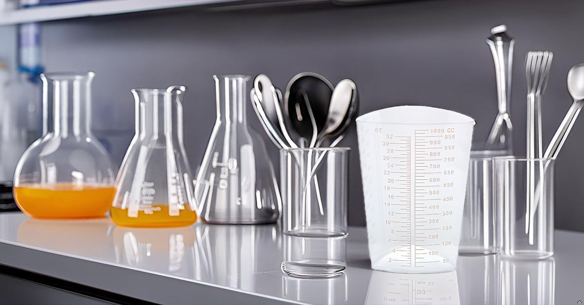 1000ml Triangular Graduated Measuring Cups, Translucent PP, Set of 10