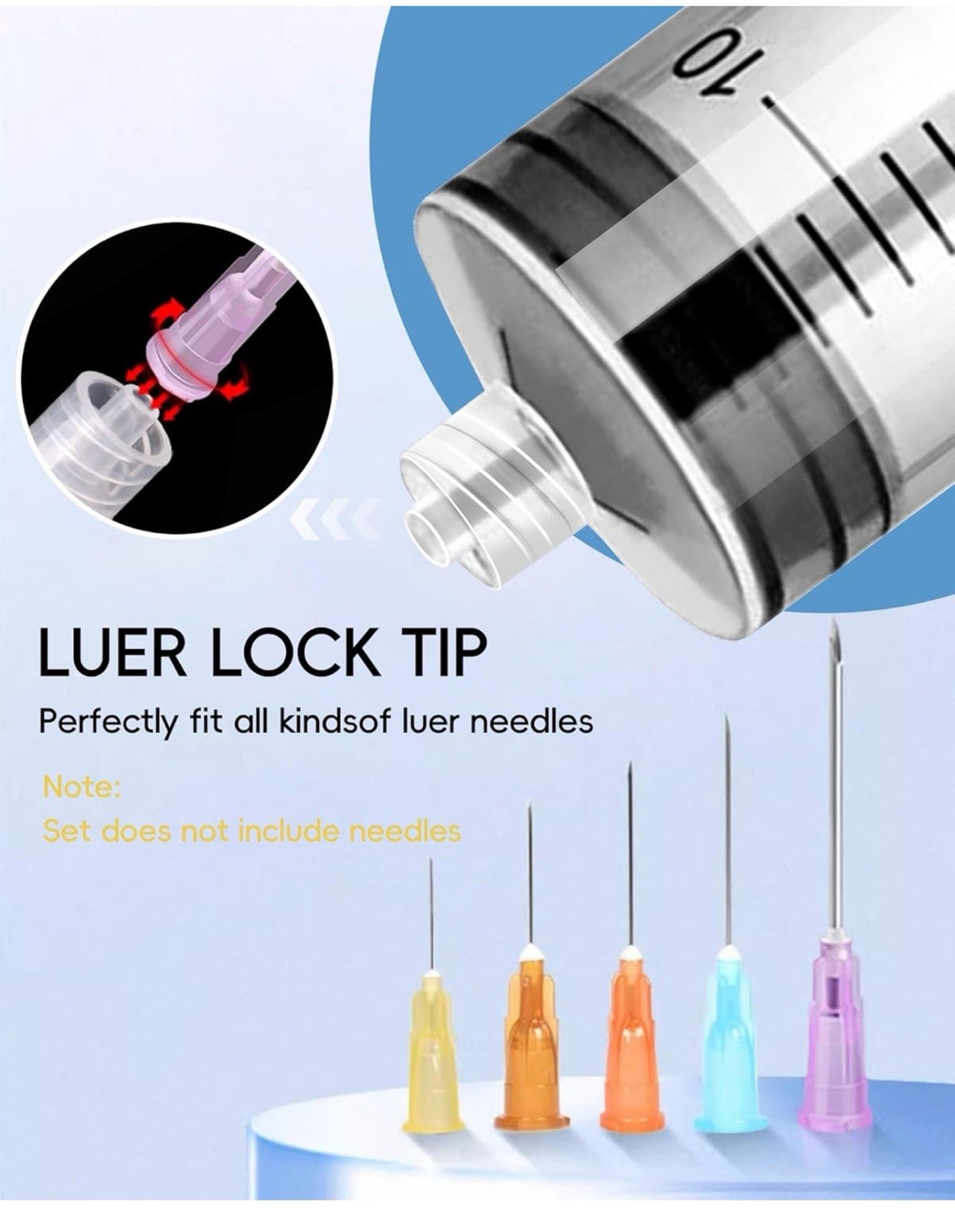 60ml Luer Lock Syringe without Needle – 60cc Plastic Syringes, Sterile, 60ML