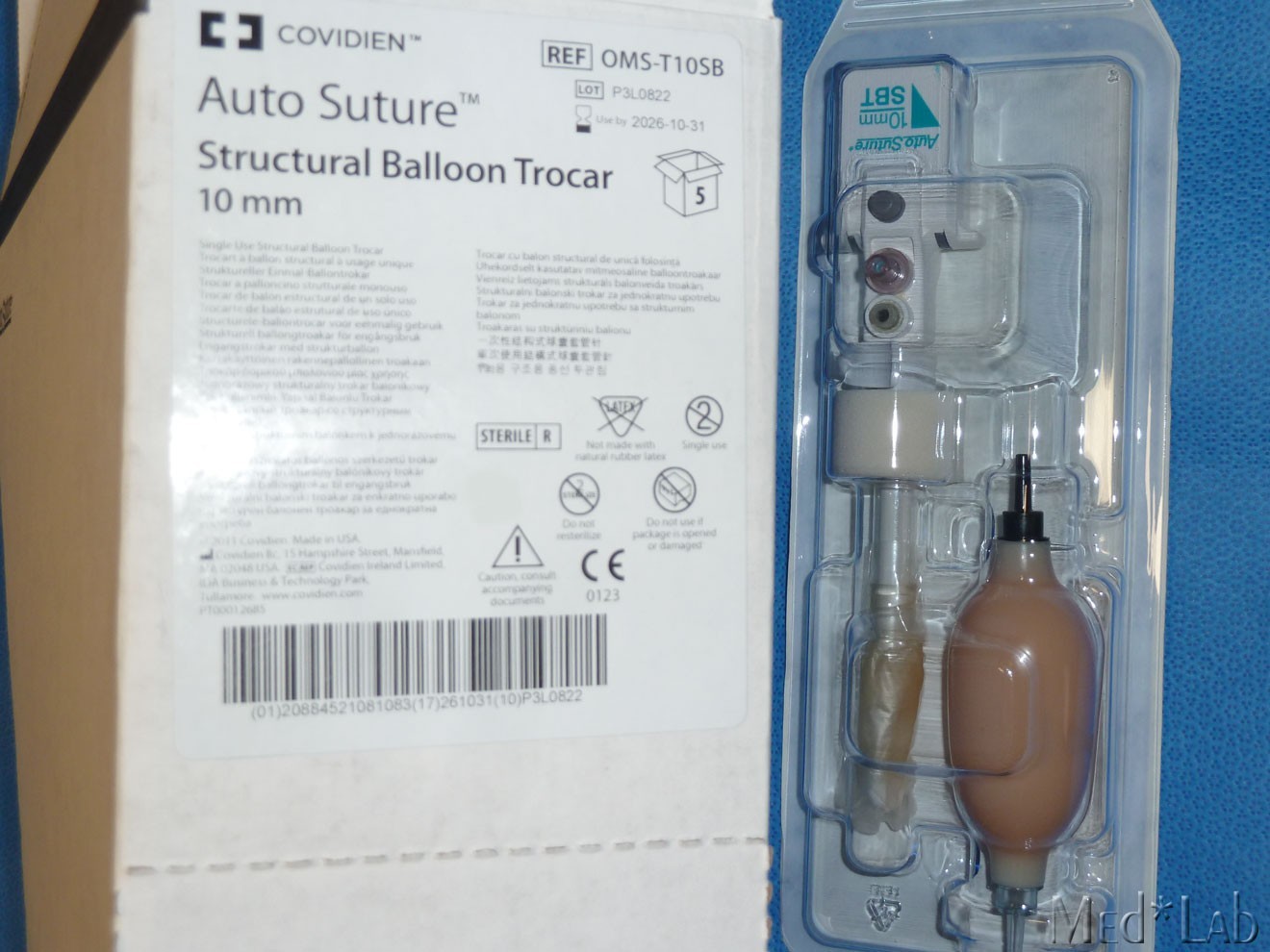 5pcs Covidien Auto Suture Structural Balloon Trocar 10mm ref:OMS-T10SB