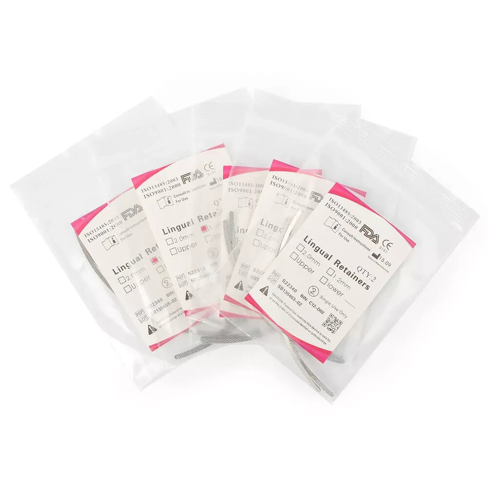 2 Pcs/Pack Dental Orthodontic Universal 2.0mm Lingual Retainer Mesh Base Wires