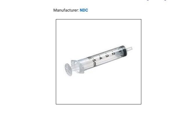 (200/Pk) Lab 3mL Plastic Disposable General Use Graduated Syringe w/ Slip Tip