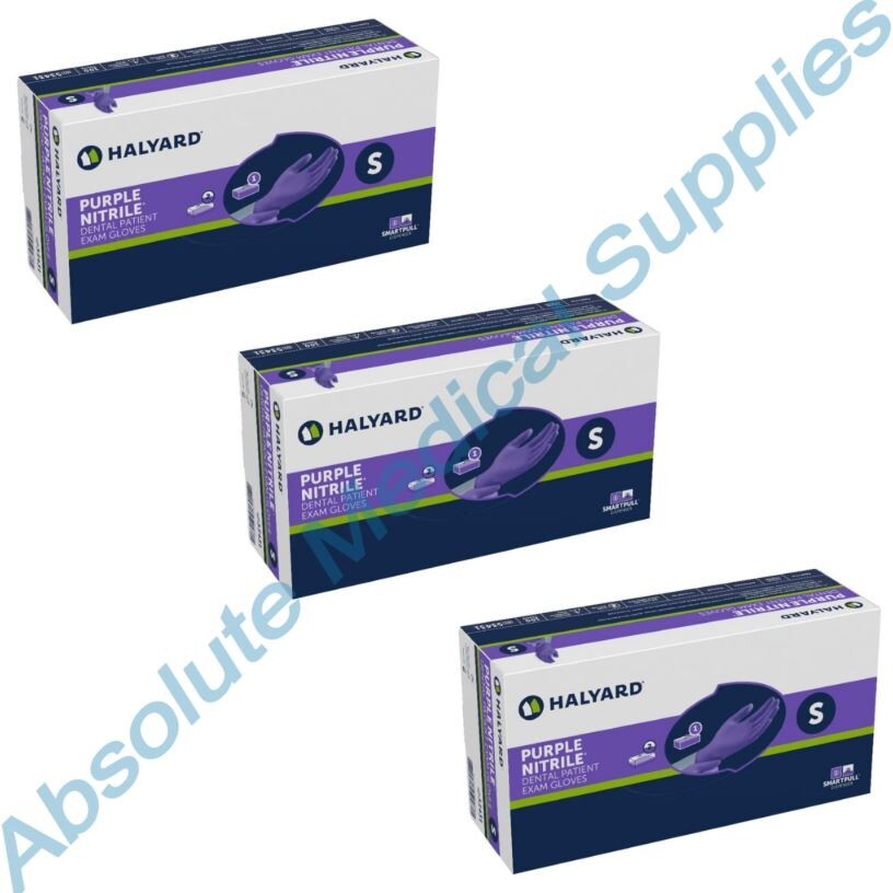 *300-Gloves* Halyard Purple Nitrile Powder-Free Dental Examination Small 53431