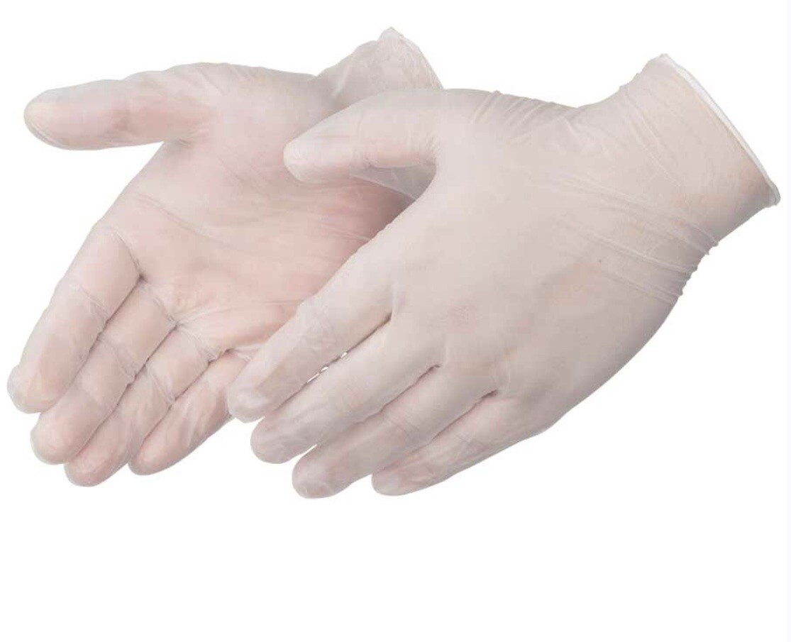 Duraskin Clear Vinyl Disposable Gloves 10/100 #2910 Large