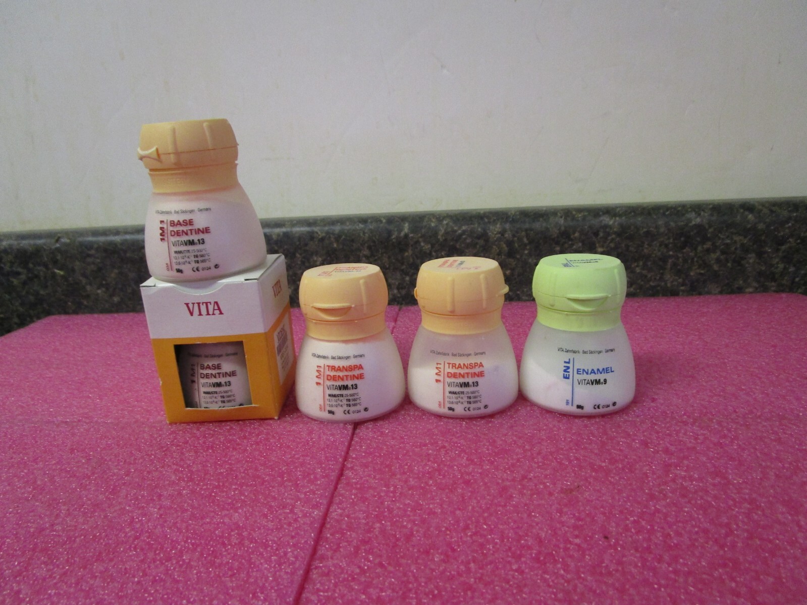 Qty (5) Vita-Zahnfabrik Transpa Dentine & Enamel – Partial Bottles – See Descrip