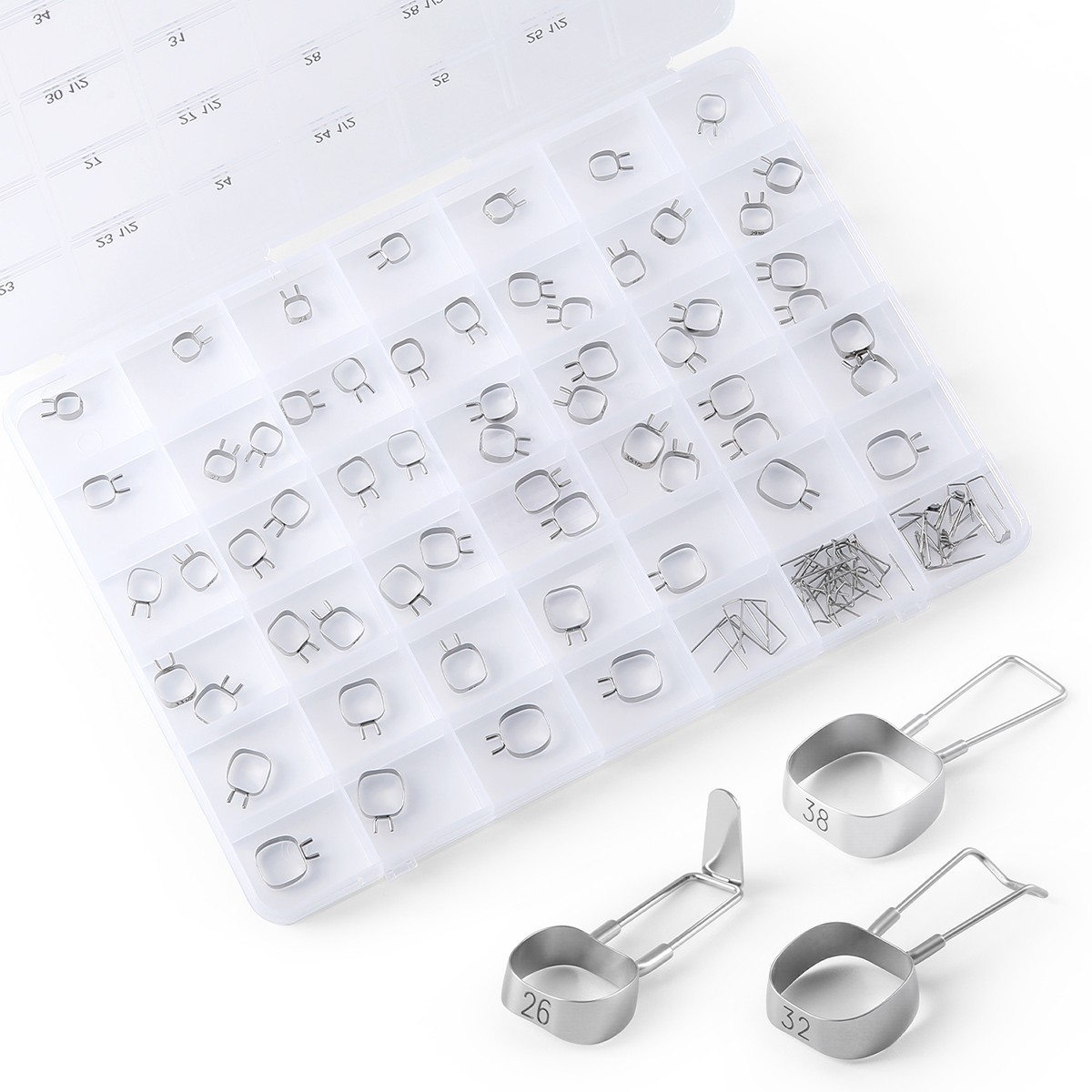 Dental Orthodontic Braces Space Maintainer Band Kit with Wires #23 -#42 For Kids