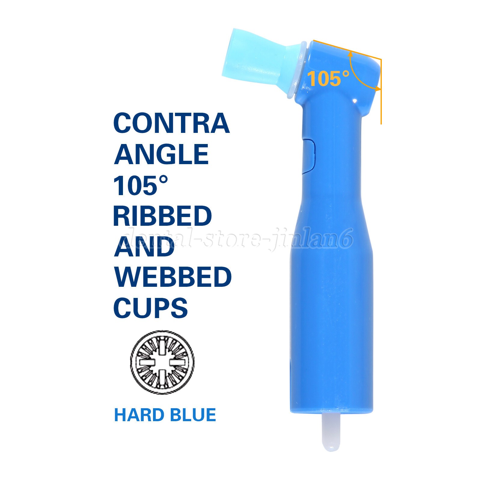 100pcs Dental Disposable Pro Angle Prophy Angles Cup Blue Color New 105°