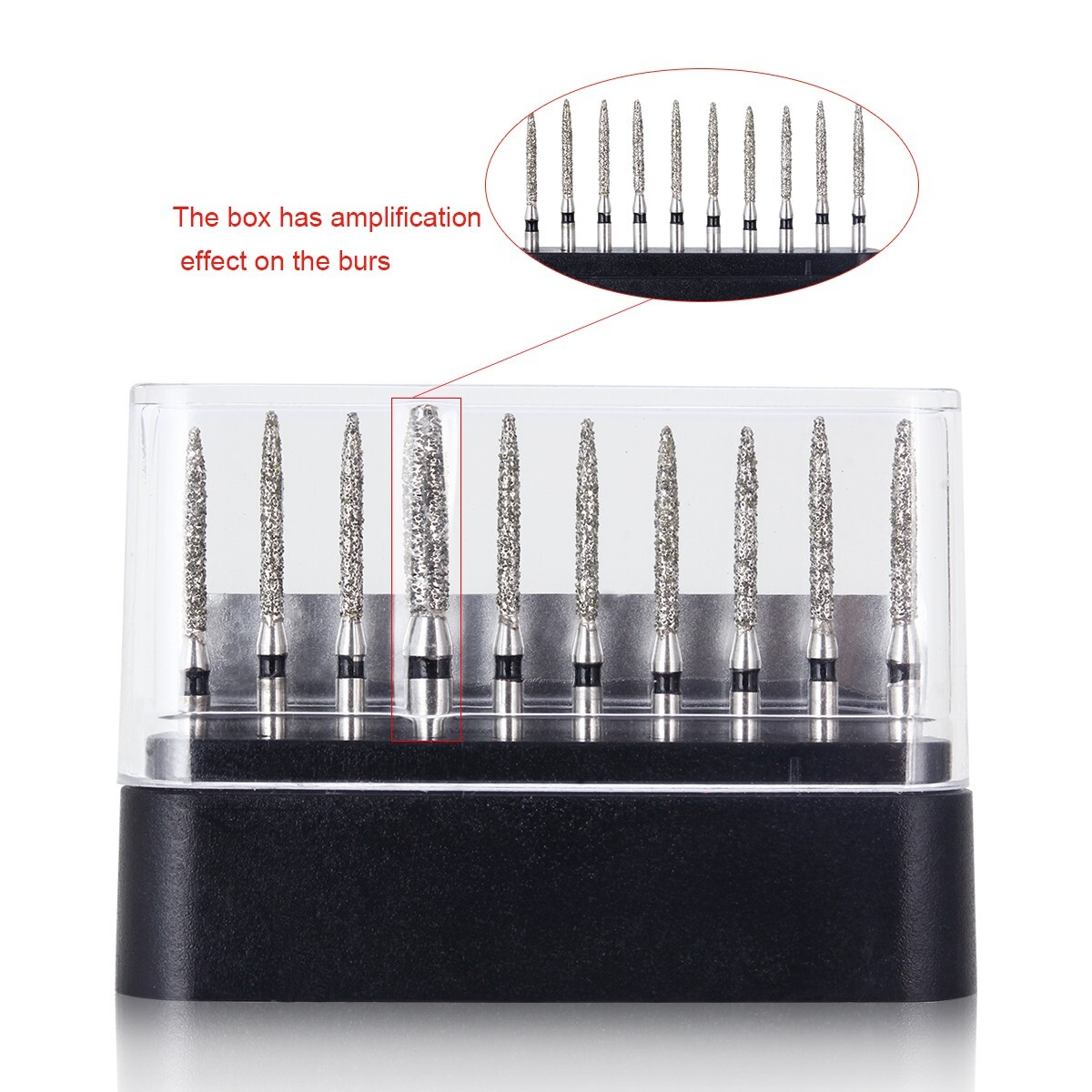 10 PCS Dental Super Coarse Diamond Burs Drills FO-11S for High Speed Handpiece