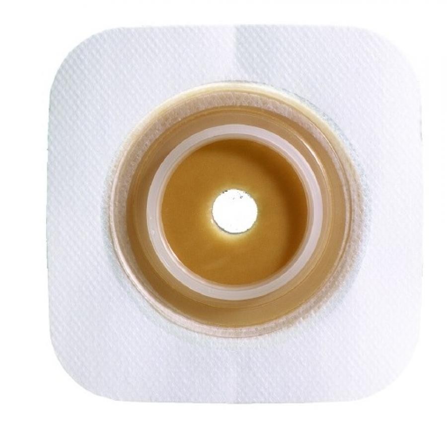 Sur-Fit Natura Colostomy Barrier 4″x 4″ Standard Wear Stomahesive Trim to Fit 10