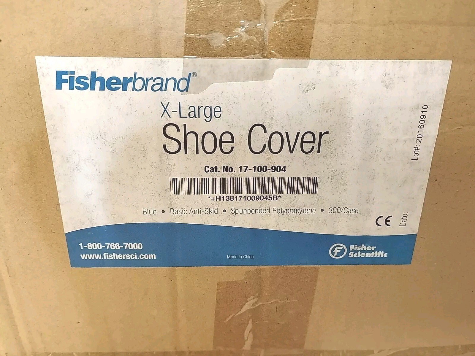 Fisherbrand Protective Boot & Shoe Covers 300 XL Blue Non-Skid Polypropylene