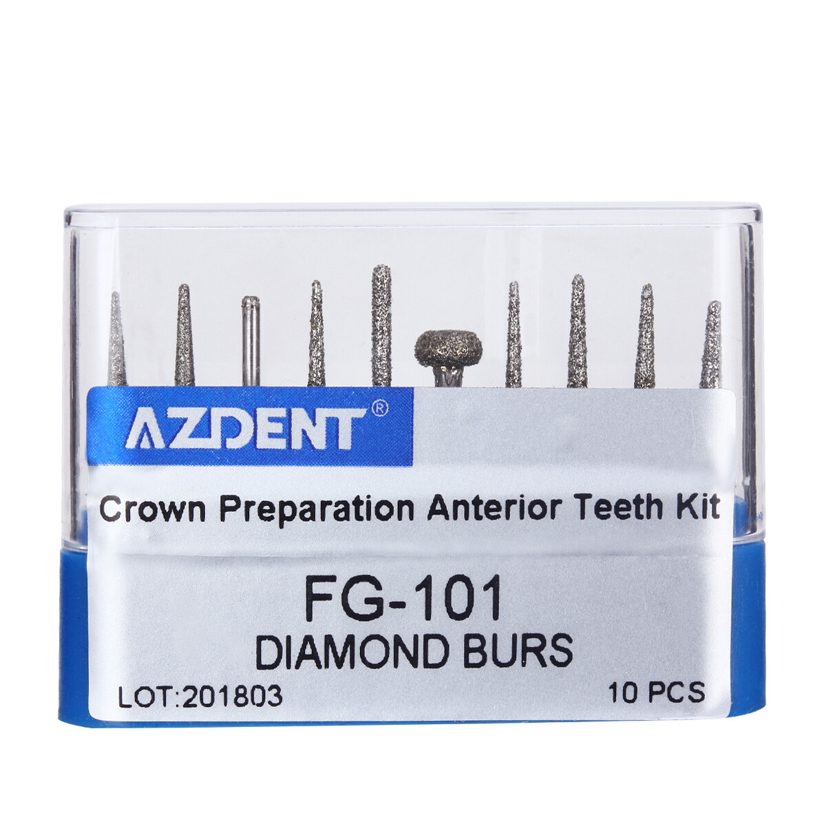 AZDENT Dental FG Diamond Burs Kit Composite/Polishing for High Speed Handpiece