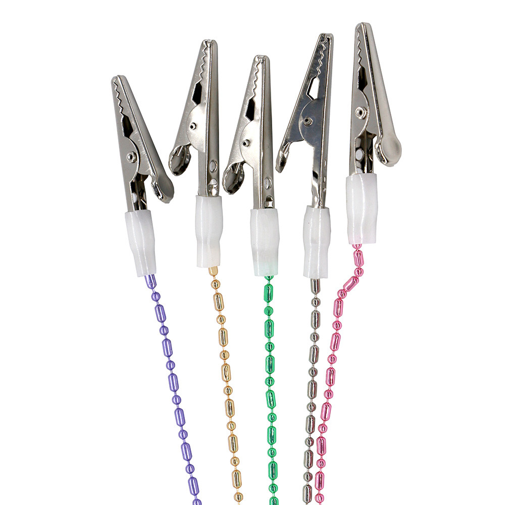 50Pcs Dental Instrument Flexible Bib Clips Cord Napkin Holders Random Color