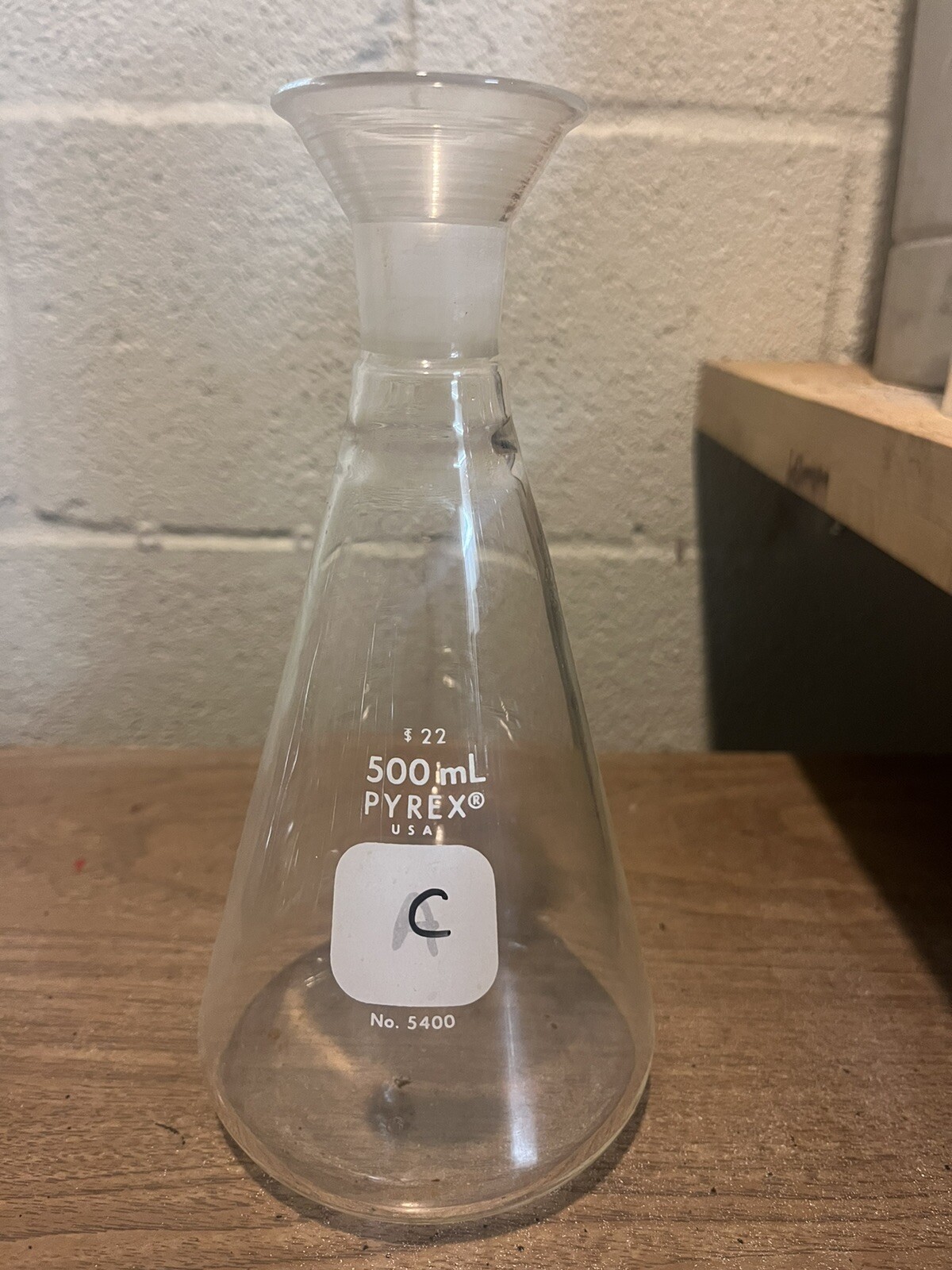 Pyrex 500ml Wide Mouth Filter Erlenmeyer flask No. 5400