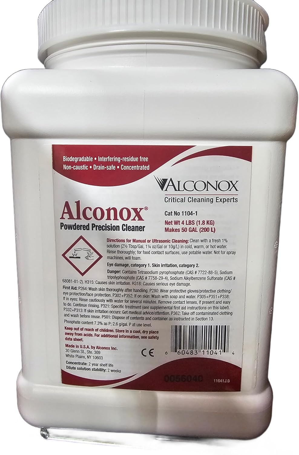 Alconox Detergent Cleaning Concentrate, 4 Lb
