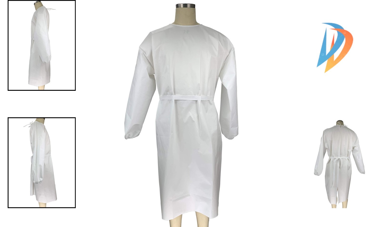Knee-Length Disposable Isolation Gown – Unisex, Lightweight Protection for Ad…