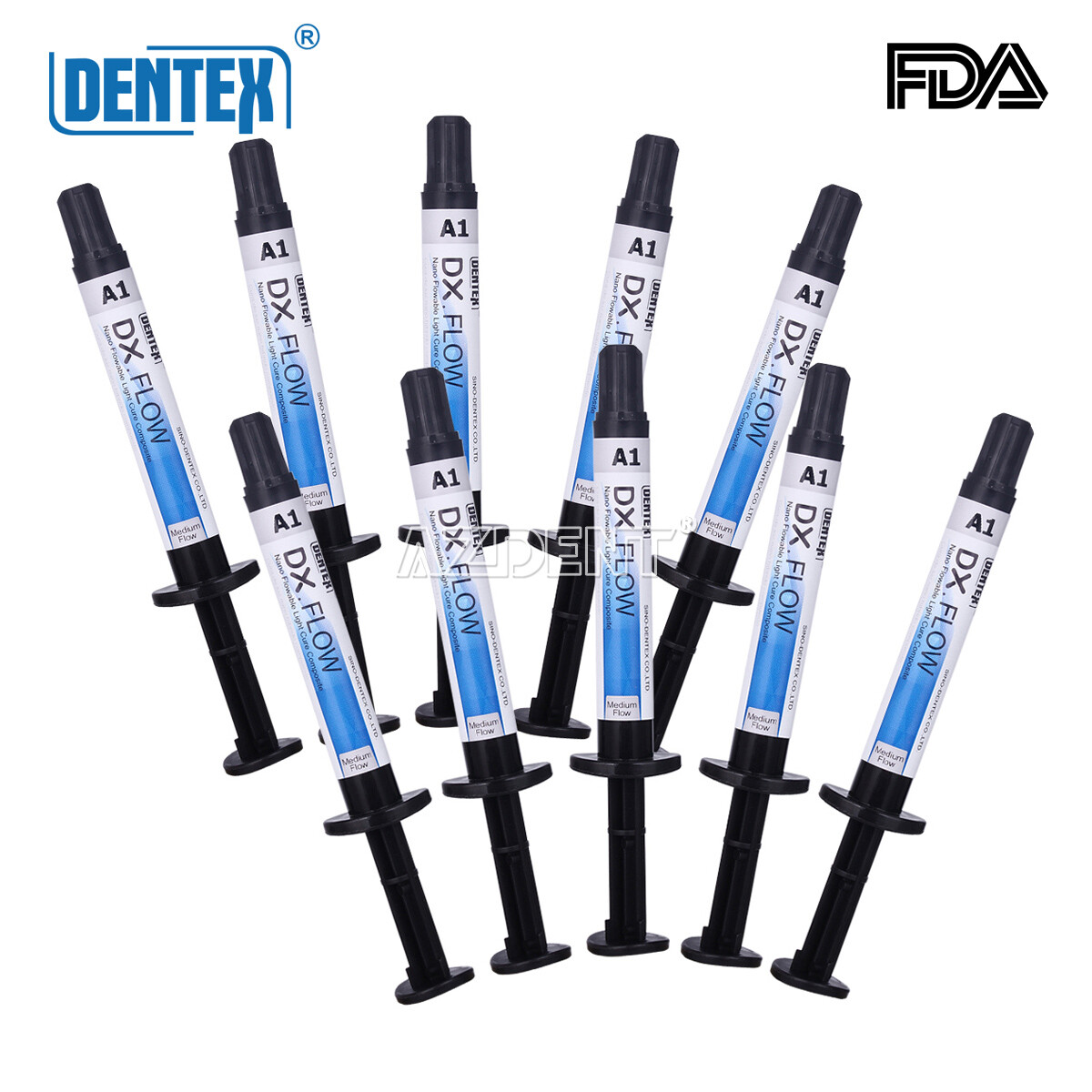 US Dentex Dental Flowable Light Cure Composite Resin Medium/Low Flow A1 A2 A3