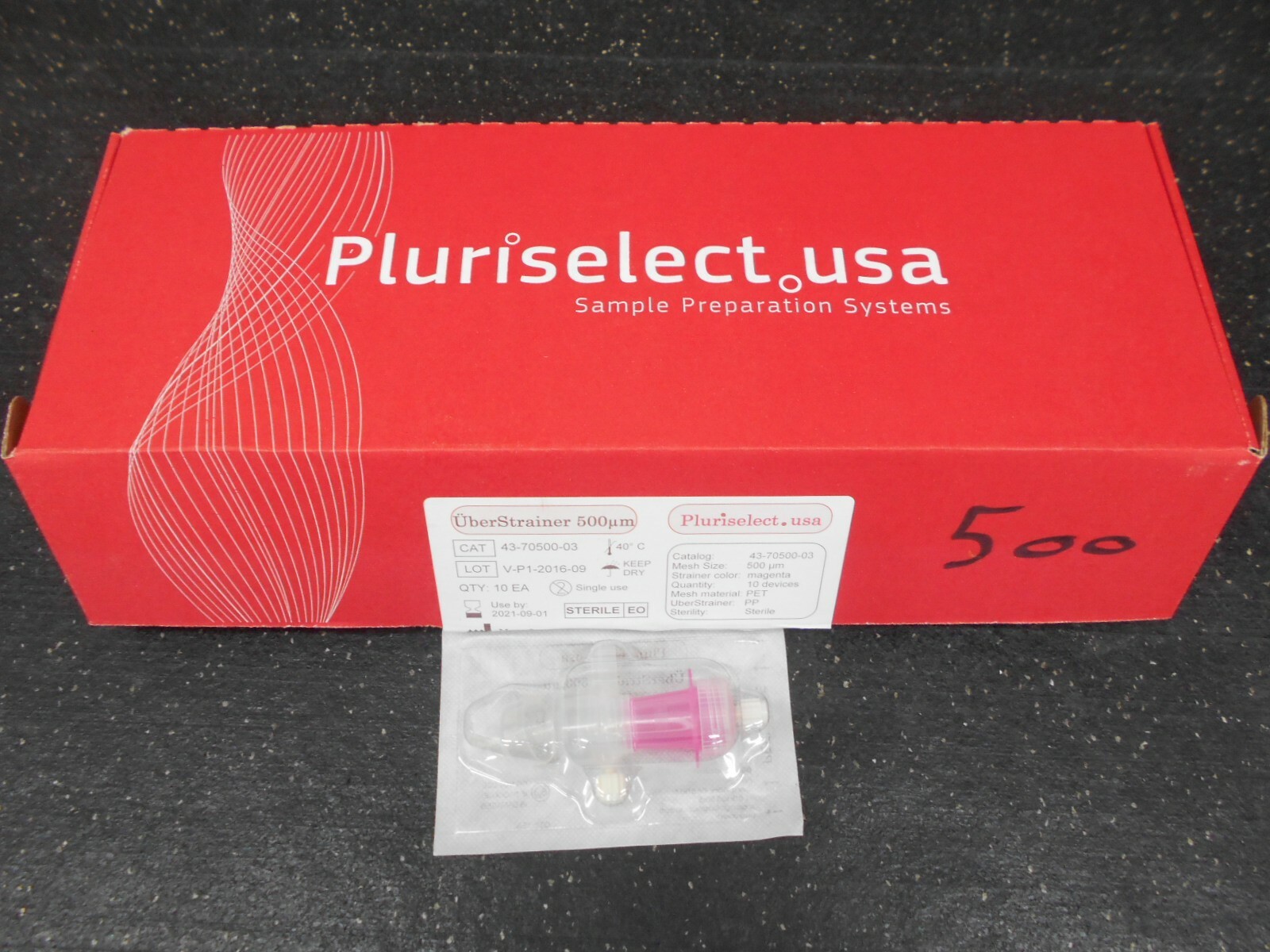 PLURISELECT 500µm UBERSTRAINER 43 70500 03 STERILE BOX OF 10 #2