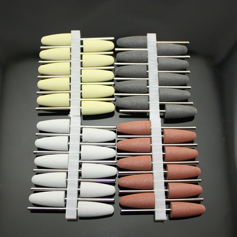 10 Pcs Silicone Rubber Polishers 2.35mm Diamond Polishing Flexible 7 Colors