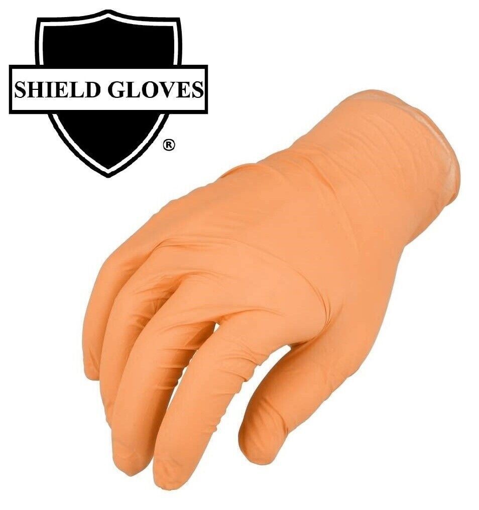 2XL 5 Mil Full Textured Orange Nitrile Powder Free Disposable Gloves 36000 Pcs