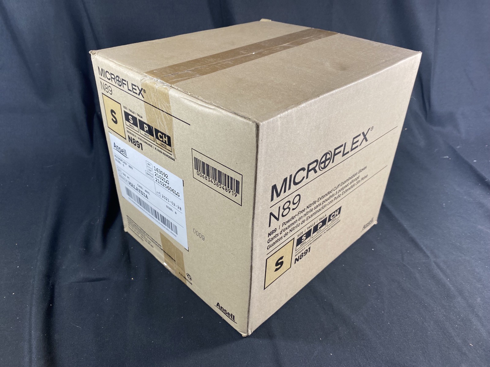 ANSELL MICROFLEX N89 Small 5.9 Mil Extended Cuff Nitrile Gloves 163092 (500/Cs)