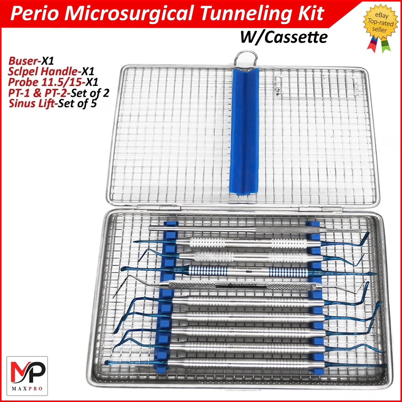 Vista Tunneling Procedure Mauri Perio Kit Dental Implant Surgical Instruments