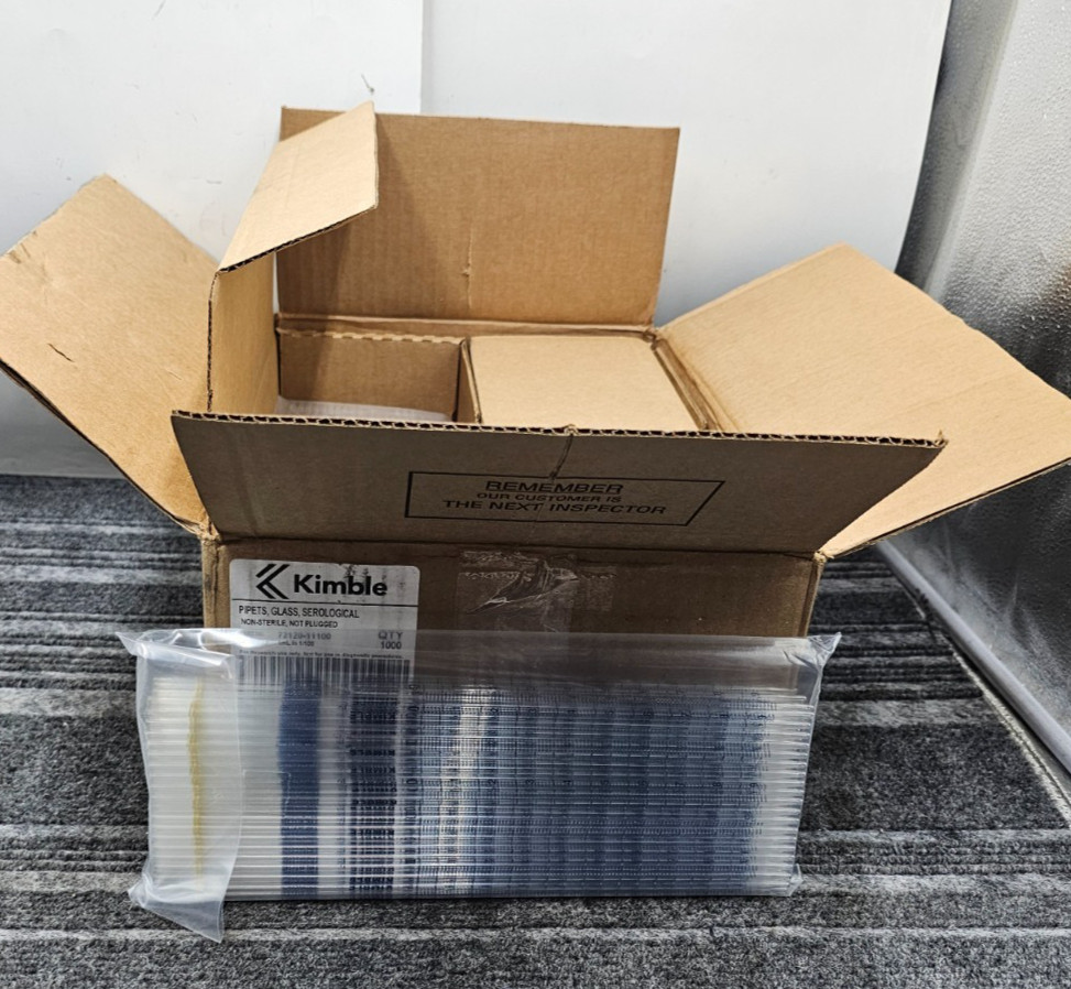 (QTY1000) Kimble 72120-11100 NonSterile Disposable Glass Serological Pipette 1mL