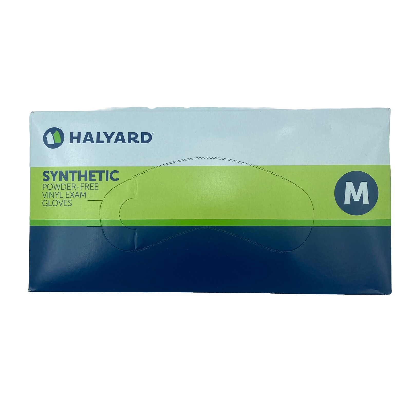 Halyard Synthetic Vinyl 100 Size Medium Medical Exam Gloves – Box of 100 # 55032