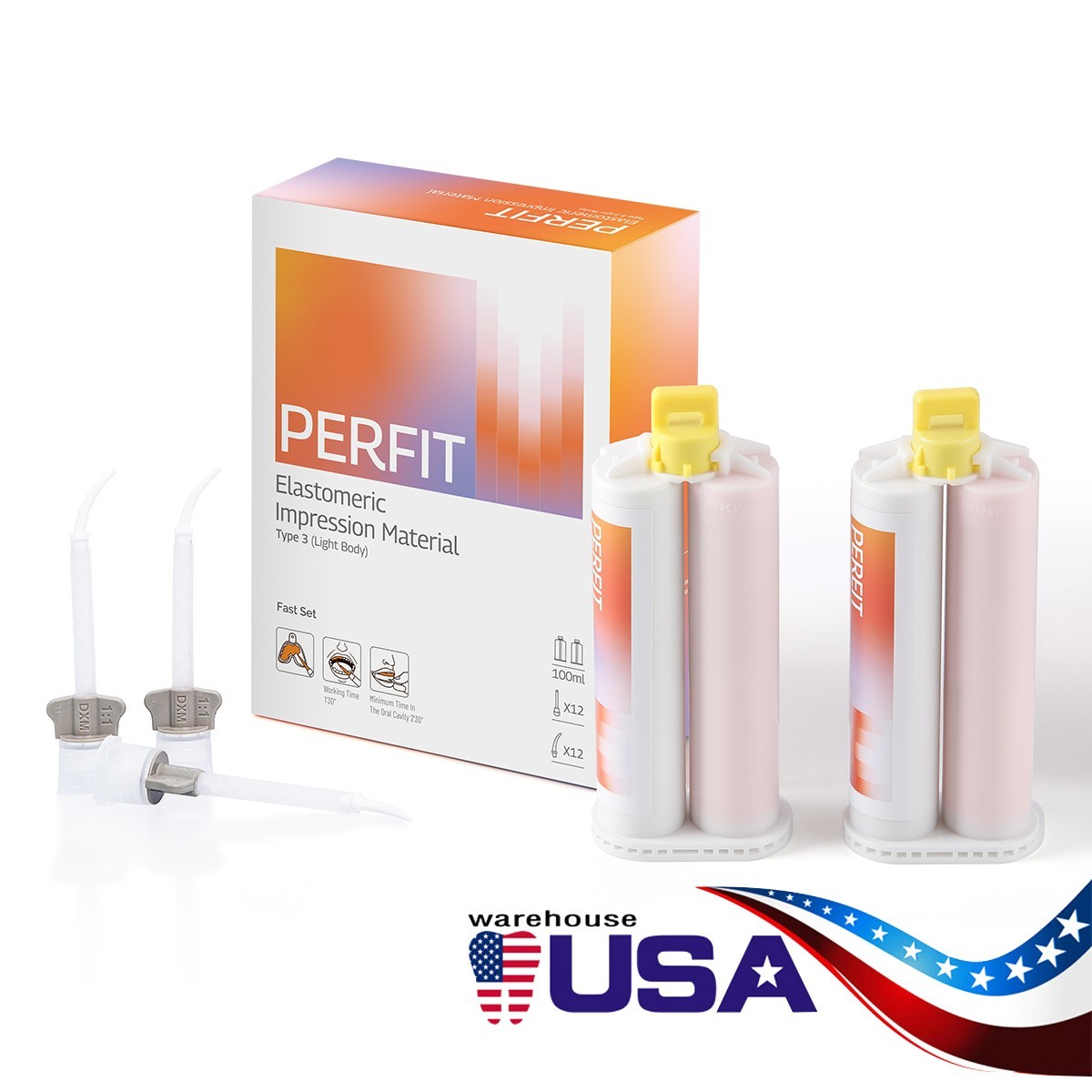 Dental Elastomeric Impression Material Light Body Fast Set /Normal Set Type 3