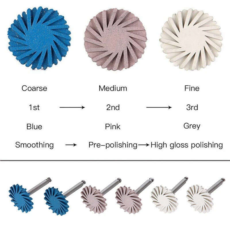Dental Silicone Composite Grinding Polishing Diamond System RA Disc 14mm Wheel