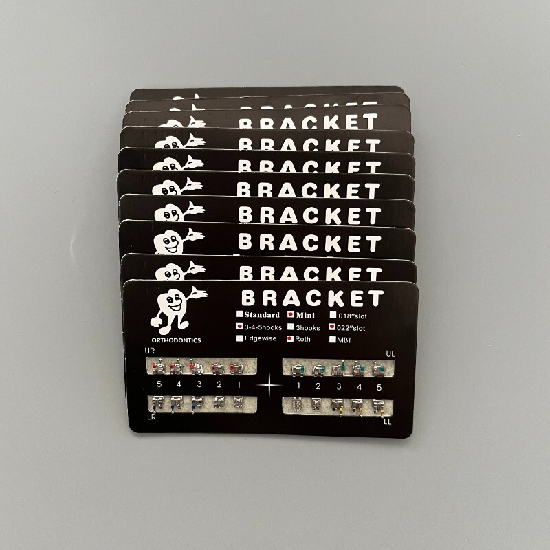 10 Sets Dental Metal Bracket Braces Mini Roth 022 Slot 345 hooks Mesh Base