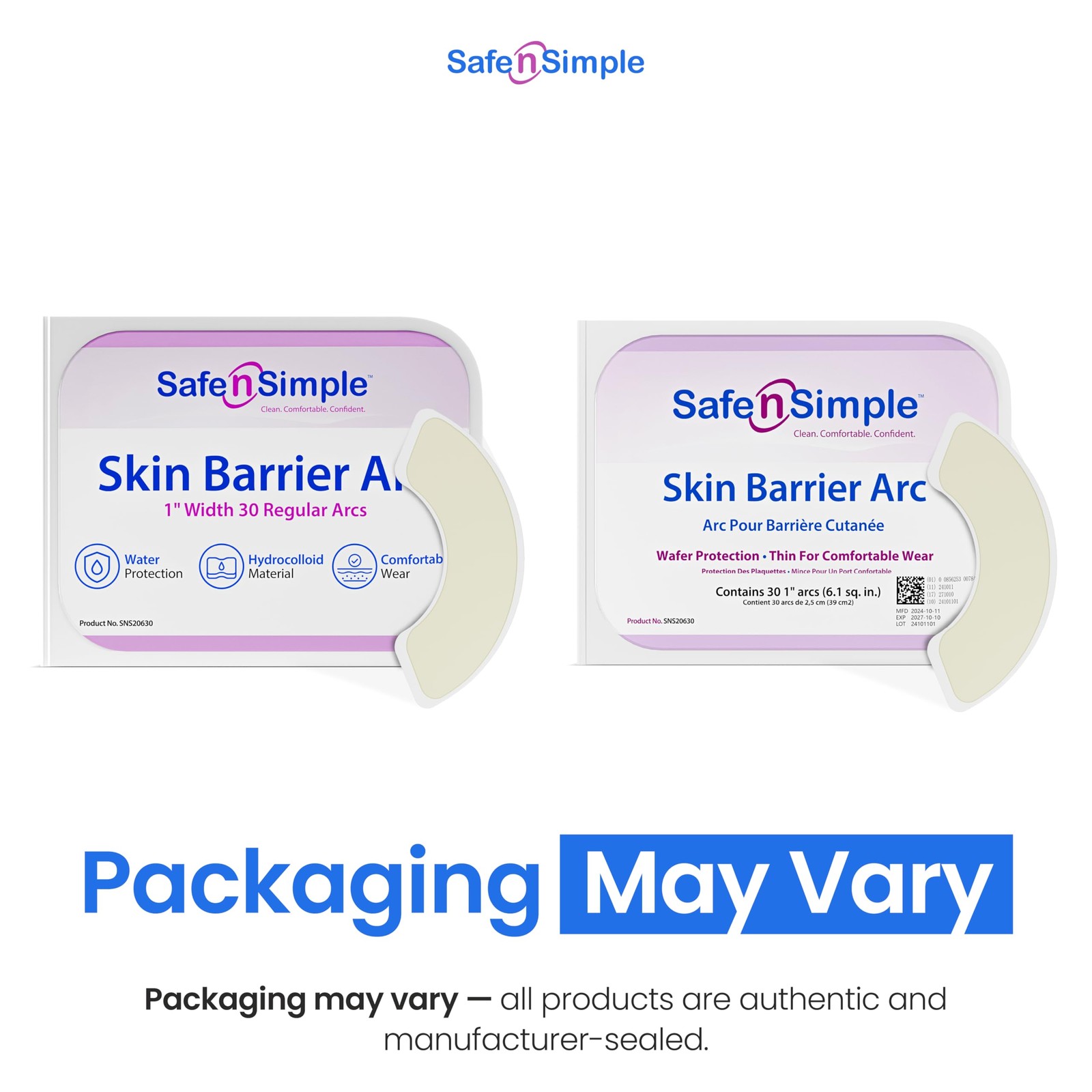 Safe n’ Simple Elastic Hydrocolloid Ostomy Barrier Strips – 1″ 1” x 30, Plain