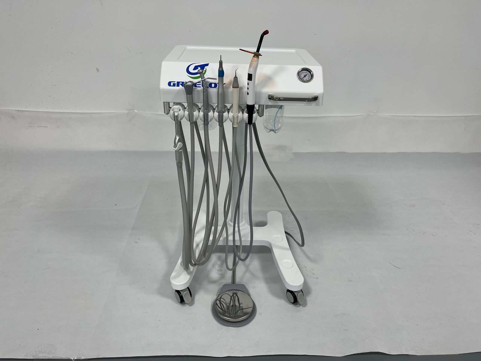 Dental Treatment Unit Adjustable Mobile Cart +LED Curing Light+Scaler GU-P302 4H