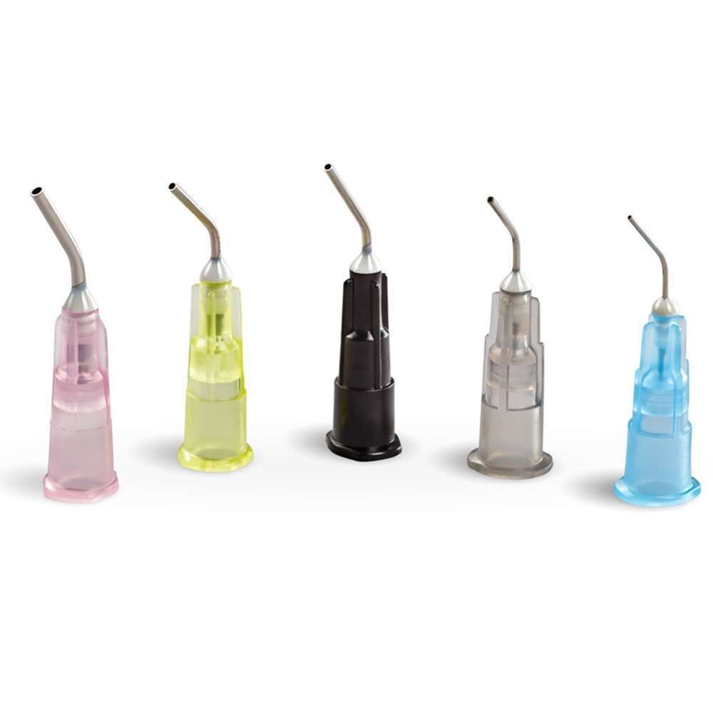 Dental Pre Bent Tip Etchant Needle Tips for Etch Gel Composite Flow Applicator
