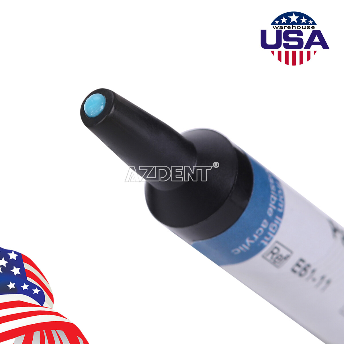 Dental Orthodontic Cure Light Composite Resin Adhesive Etchant Blue Glue Kit