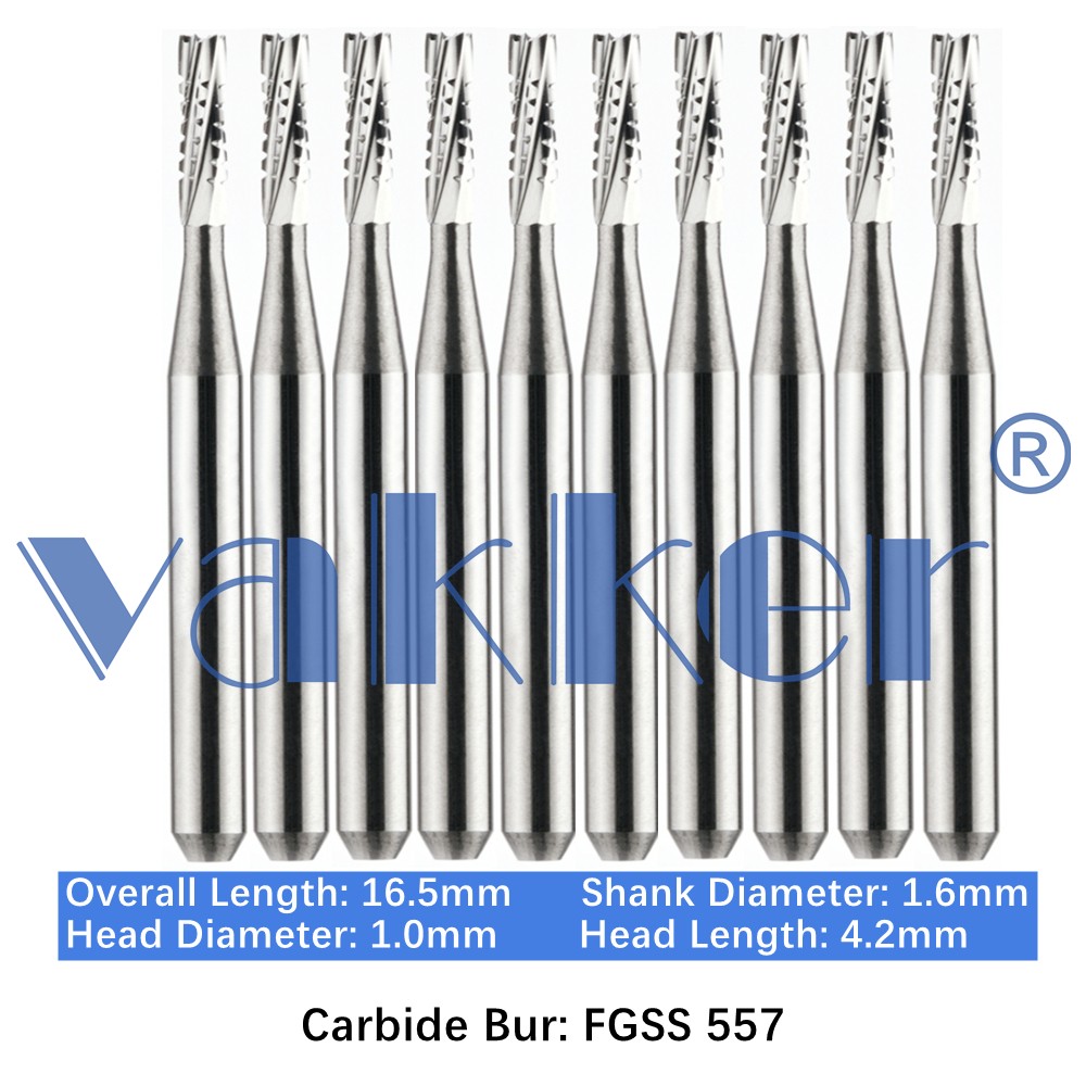 10-100pcs FG SS 557 Dental Carbide Bur Short Shank Friction Grip Drill Bits