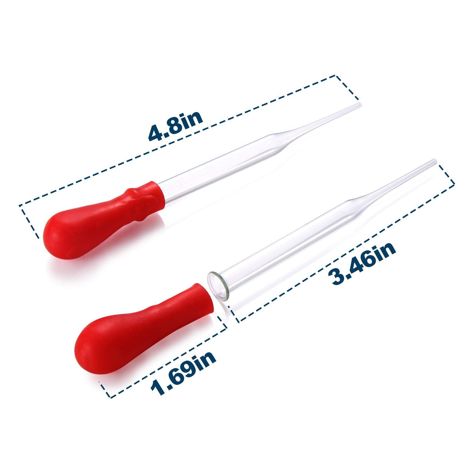 Young4us Glass Beakers, Pack of 6 Low Form Measuring & Droppers Set, 3 Gradua…