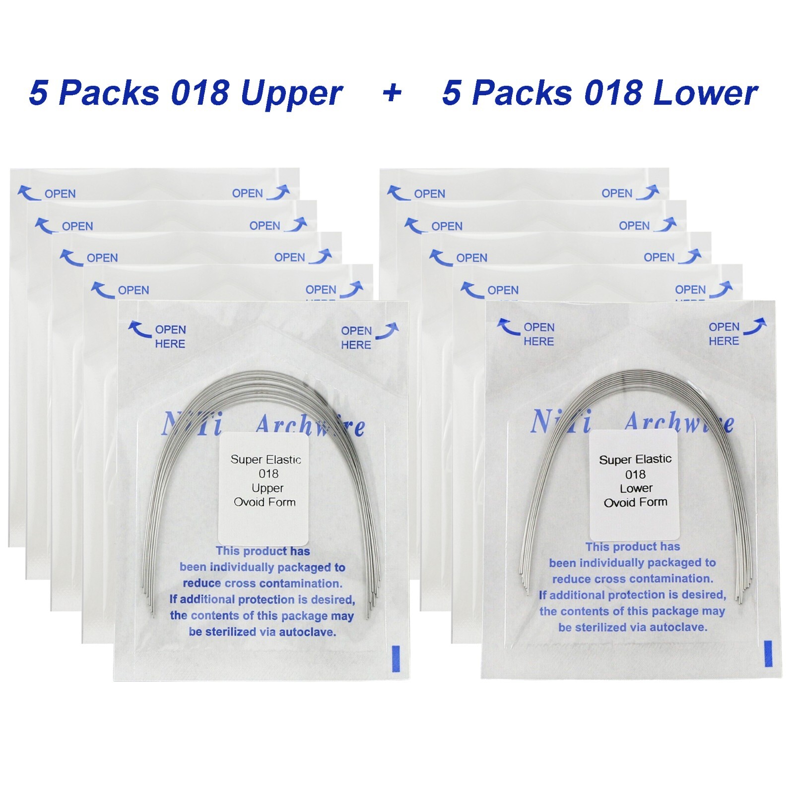 100PCS Dental Orthodontic Niti Arch Wire Natural Ovoid arcos de ortodoncia Niti