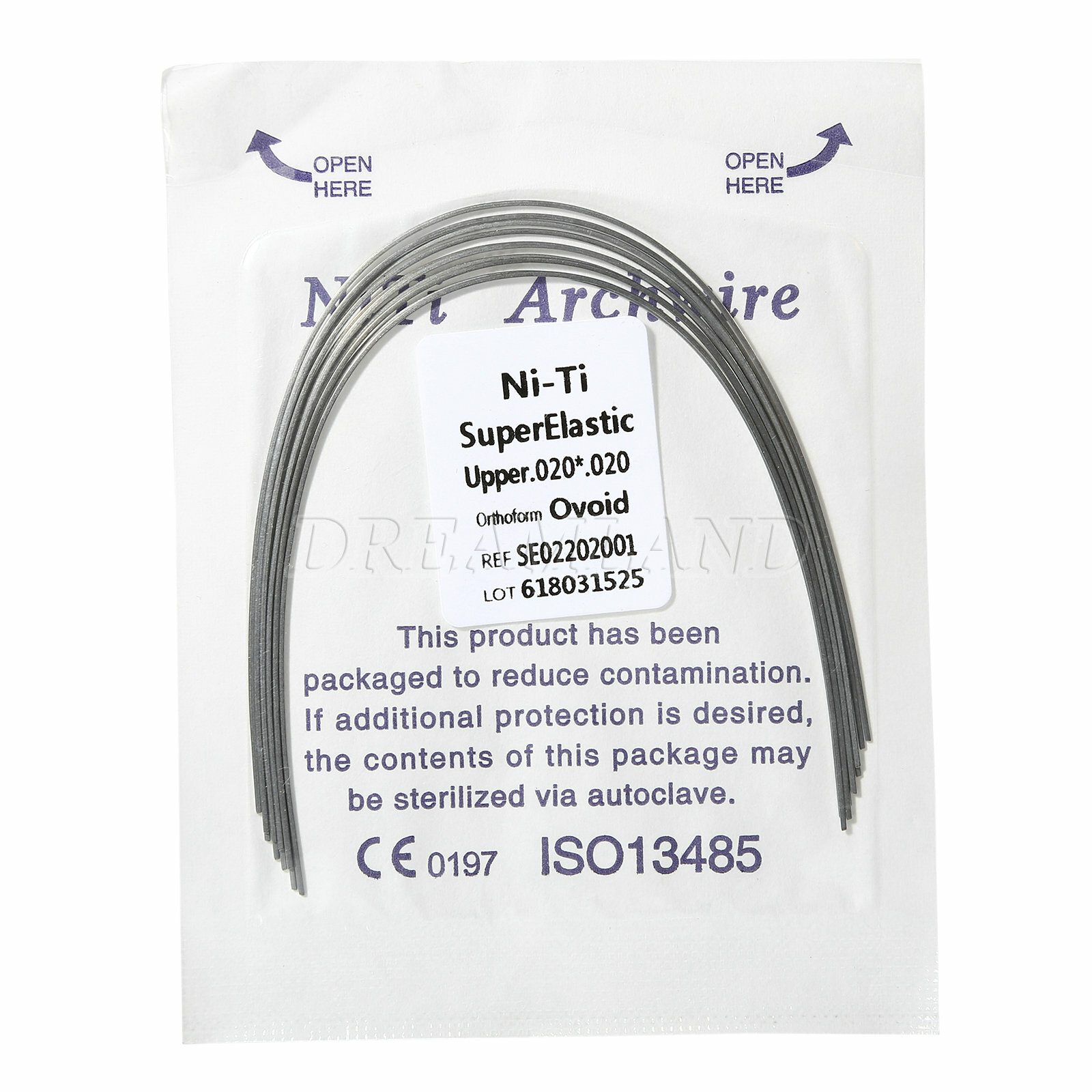 100PCS Dental Ortho Niti Rectangular Arch Wire Super Elastic / Metal Brackets