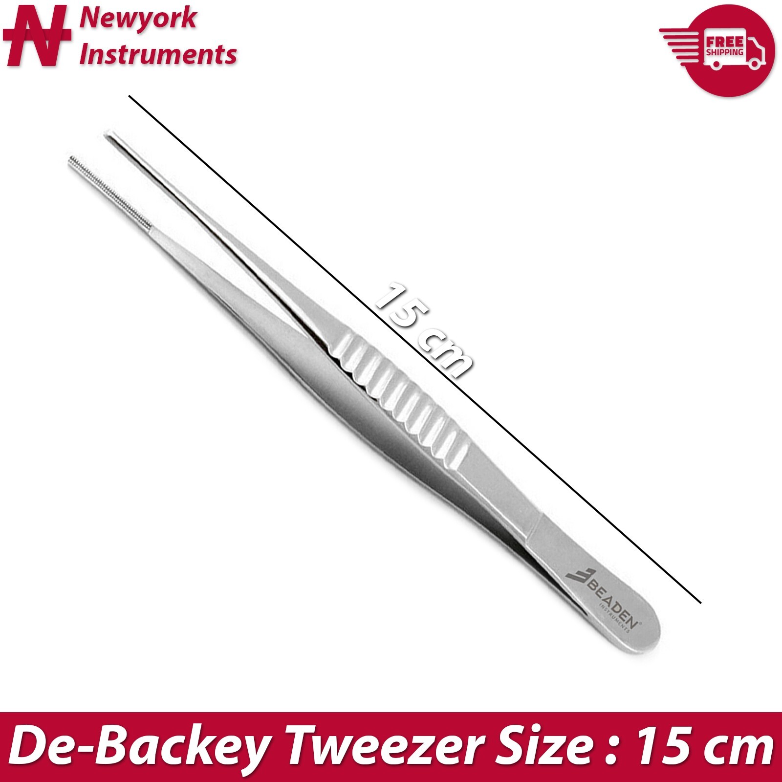 Debakey Surgical Tissue Forceps Vascular Procedures Tweezers 15 cm Set of 2 New