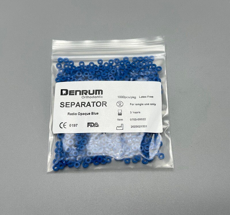 Dental Orthodontic Separators Spacers Elastic Teeth Gap Bands Non-latex Blue USA