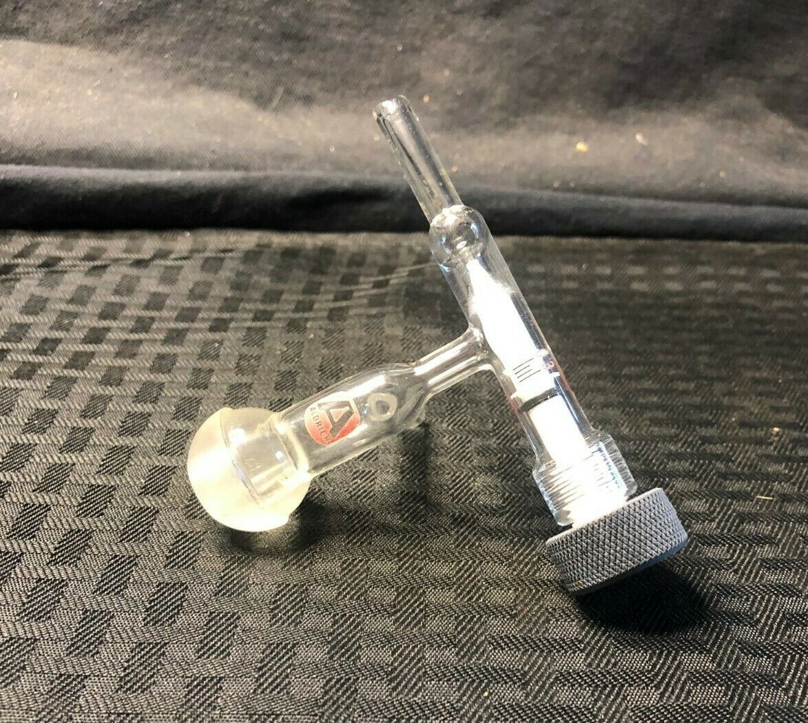 ACE ALDRICH Glass 28/12 Spherical Joint Chromatography Flow Control Adapter