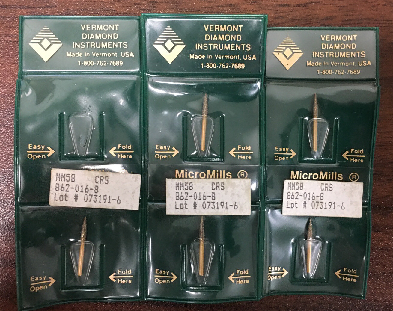 Vermont Diamond Instruments Diamond Point Burrs (QTY 5)