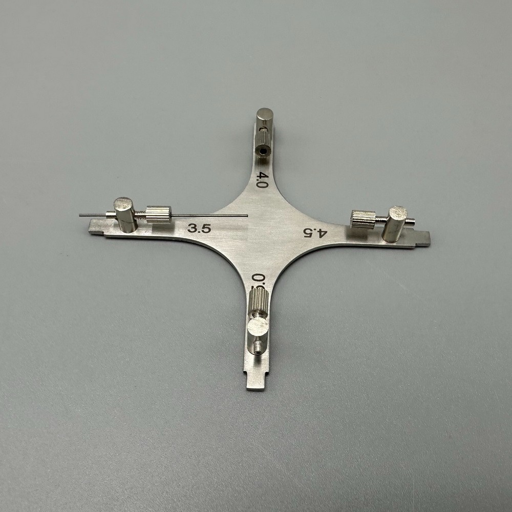 Dental Orthodontic Bracket Positioner with Cross Star Gauge Bracket Positioning
