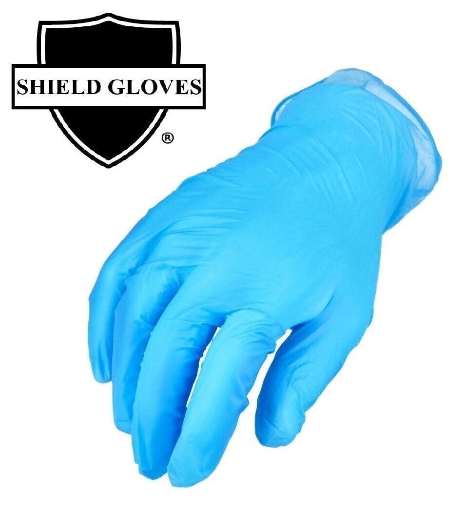 100-2000 Blue 5 Mil Synthetic Vinyl Latex Powder Free Medical Disposable Gloves