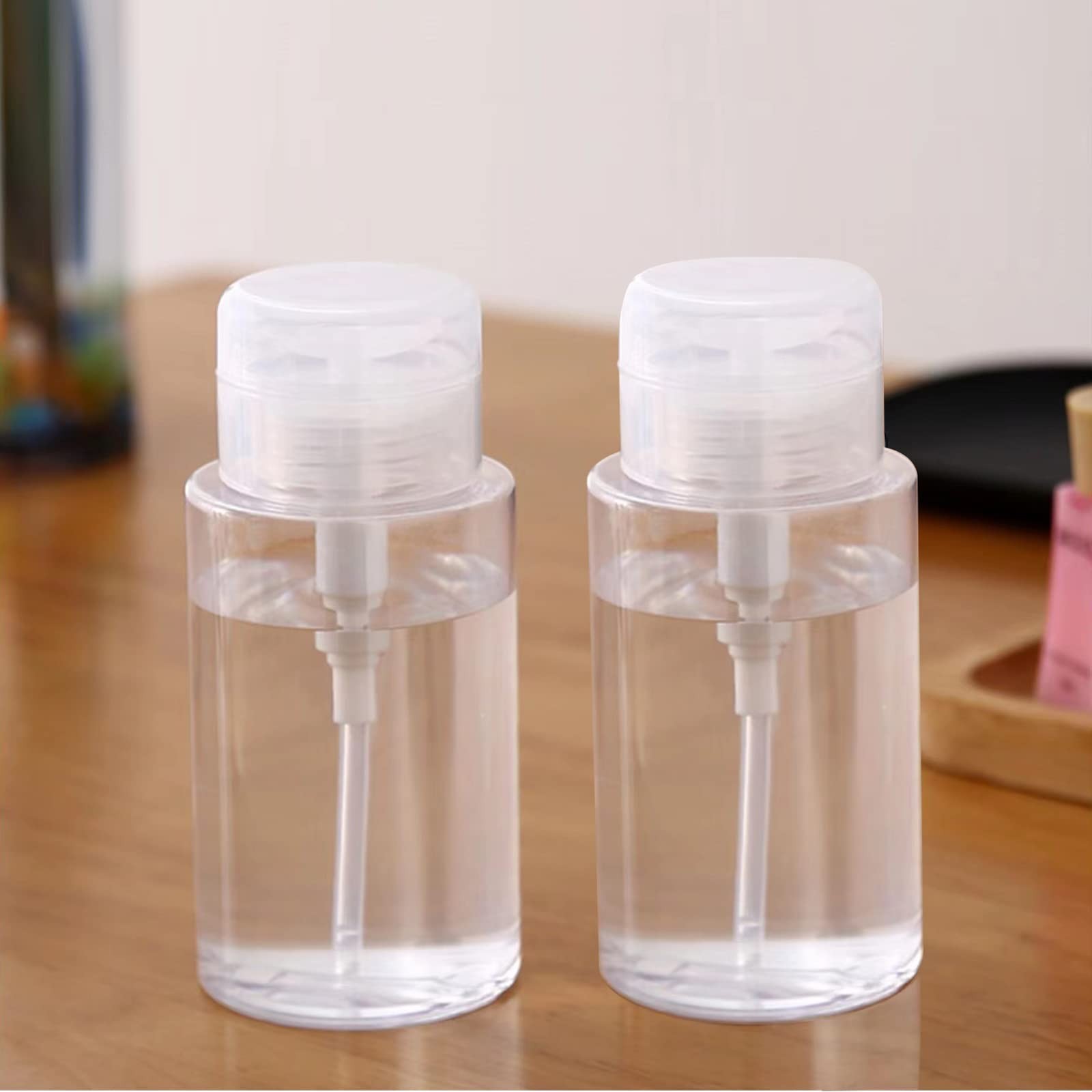 3 Pack Push Down Pump Dispenser Empty 4.9 inches x 2.25 inches, Clear