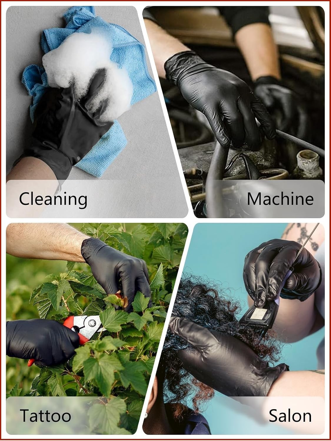 4mil Nitrile Disposable Gloves, 100 Count – Ideal for Cooking & Household Tasks