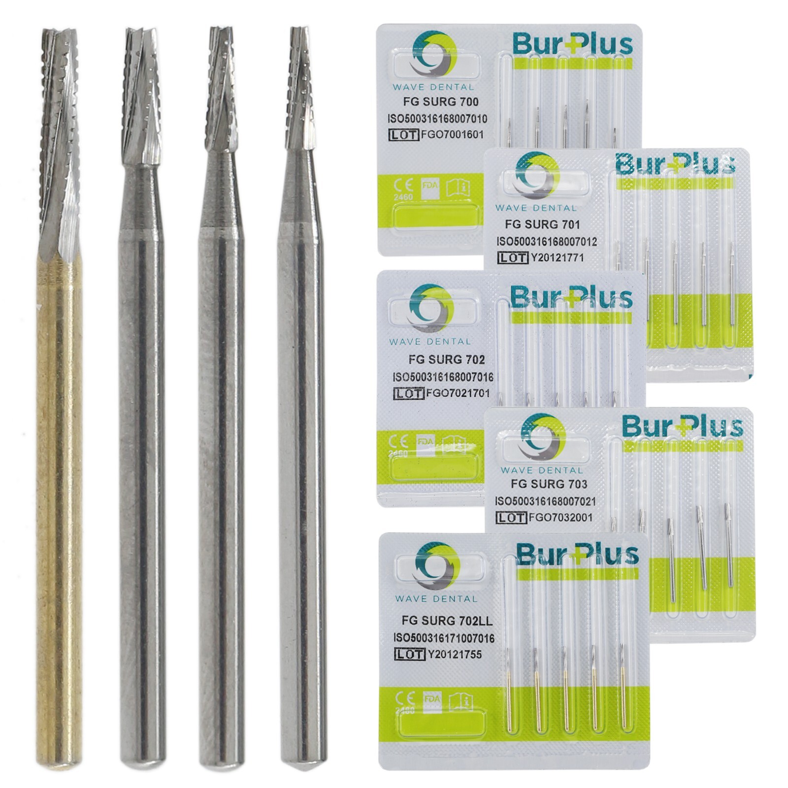 Wave Dental Long Surgical Burs High Speed FG SURG 701 702 703 Carbide FGOS PRIMA