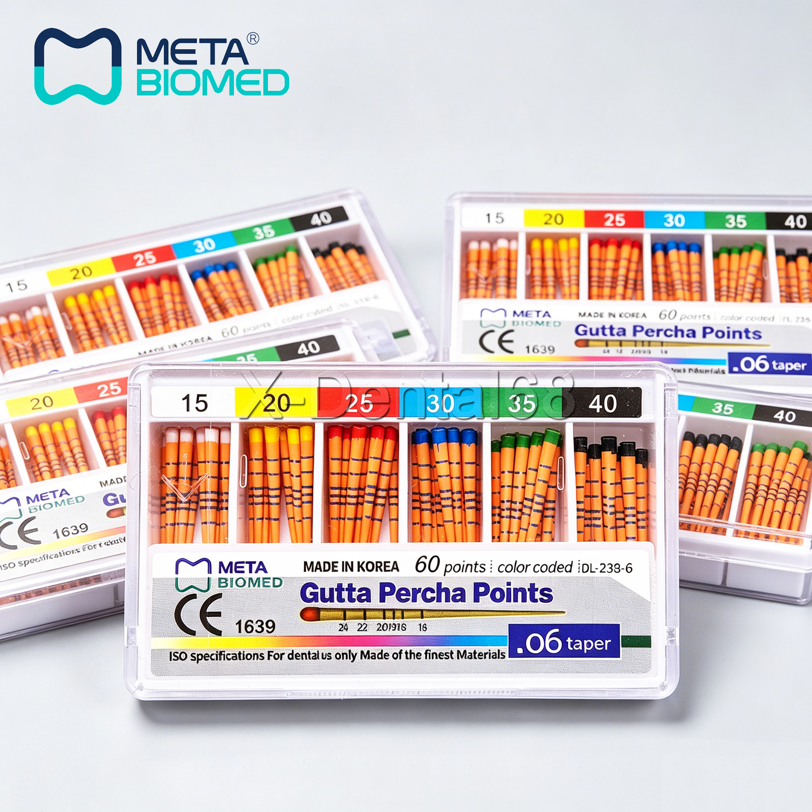 Dental Endodontic Gutta Percha Points Taper .02 .04 or .06, 120 or 60/pk,#15-40