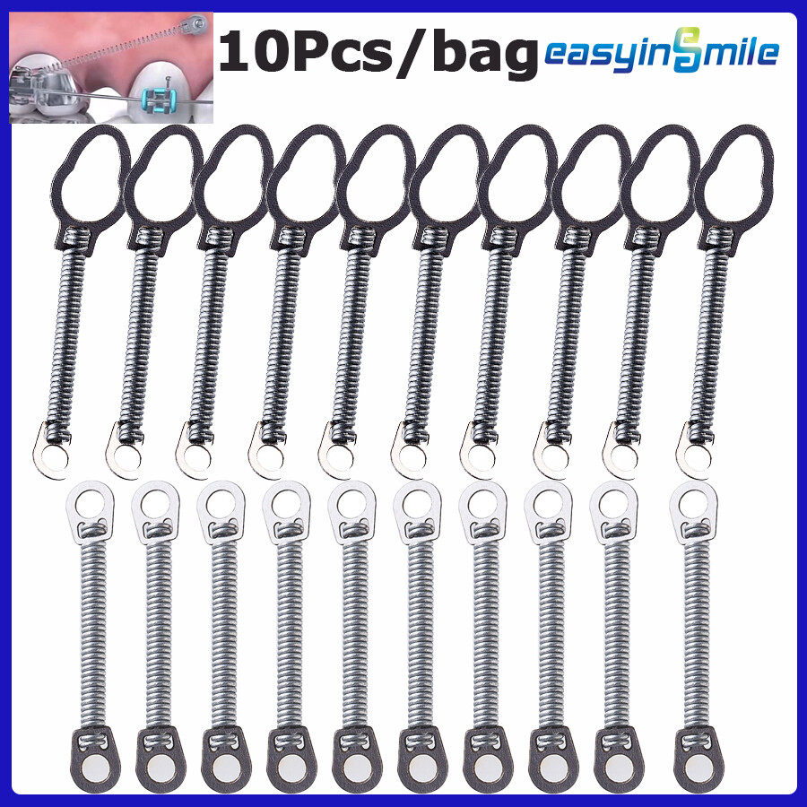 Dental Orthodontic Closed Coil Spring NITI 010/012 open Spring 6/9/12mm 10Pcs