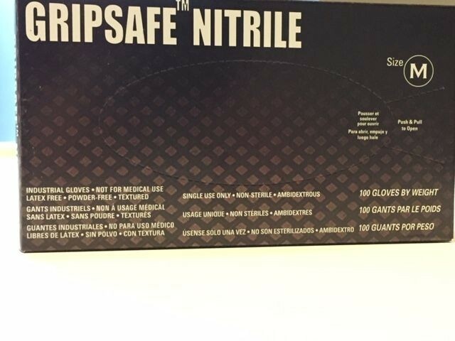 Sempermed GripSafe Nitrile gloves Powder Free Medium 100/BX not for medical use